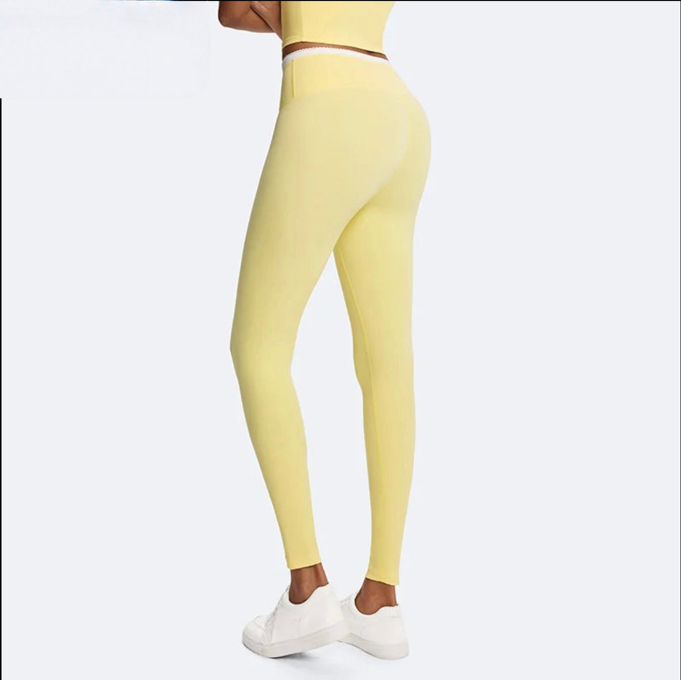 Factory Quick Dry High Elastic V Waist Compression Leggings Soft Tights Leggings for Women Lace-Up Contrast Color Sport Leggings