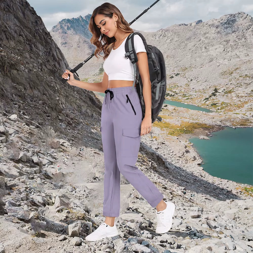 Elevate Your Outdoor Adventures with Women's UPF 50+ Quick Dry Cargo Pants - Lightweight, Water Resistant, and Perfect for Travel!
