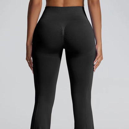2025 Women'S Sports Yoga Pants High Quality Nylon Leggings Breathable Butt Scrunch Quick Dry Lightweight Elastic Waist Solid