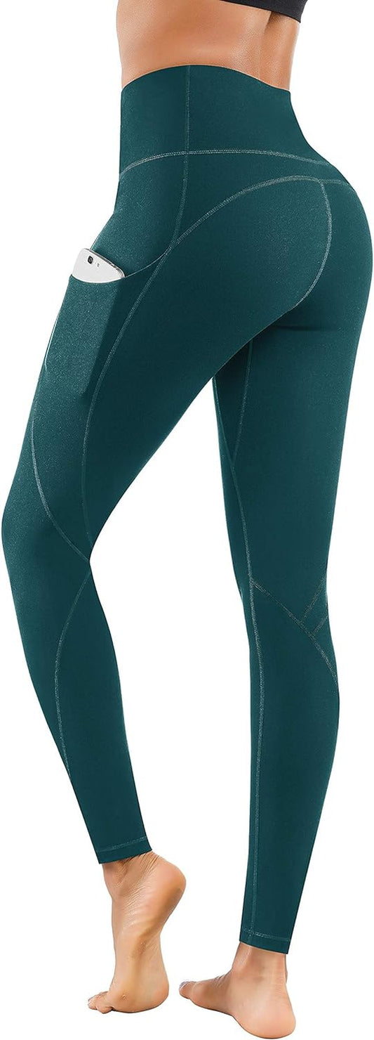 Elevate Your Workout with High Waist Yoga Pants - Stylish, Comfortable Leggings with Pockets and Tummy Control for Every Activity