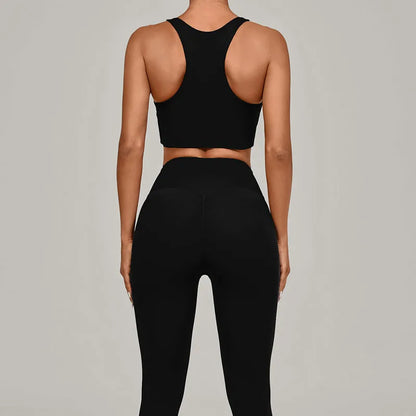 Elevate Your Workout with Our Women's 2-Piece Quick Dry Yoga Set - Lightweight, Seamless, and Breathable High Waist Leggings with Butt Lift Design
