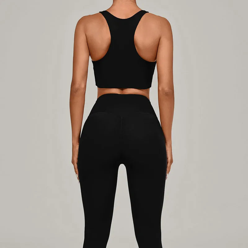 Elevate Your Workout with Our Women's 2-Piece Quick Dry Yoga Set - Lightweight, Seamless, and Breathable High Waist Leggings with Butt Lift Design