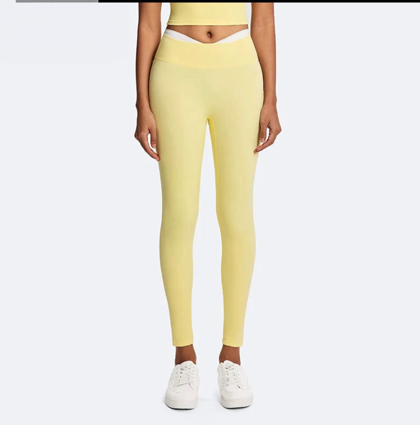 Factory Quick Dry High Elastic V Waist Compression Leggings Soft Tights Leggings for Women Lace-Up Contrast Color Sport Leggings