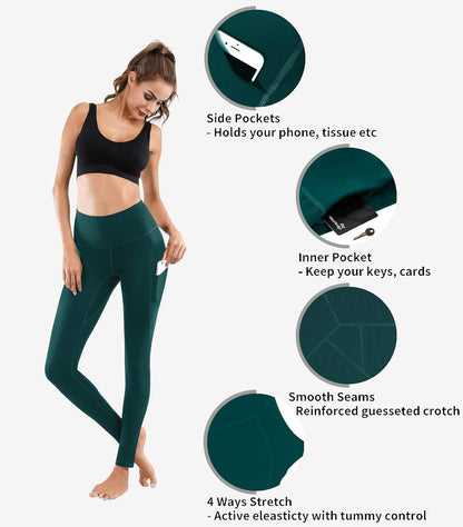 Elevate Your Workout with High Waist Yoga Pants - Stylish, Comfortable Leggings with Pockets and Tummy Control for Every Activity