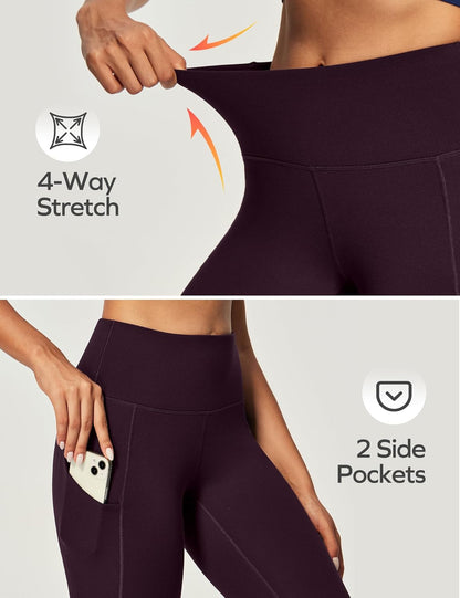 Fleece Lined Leggings Women Thermal Leggings for Women with Pockets High Waisted Winter Warm Tights Pants Clothes